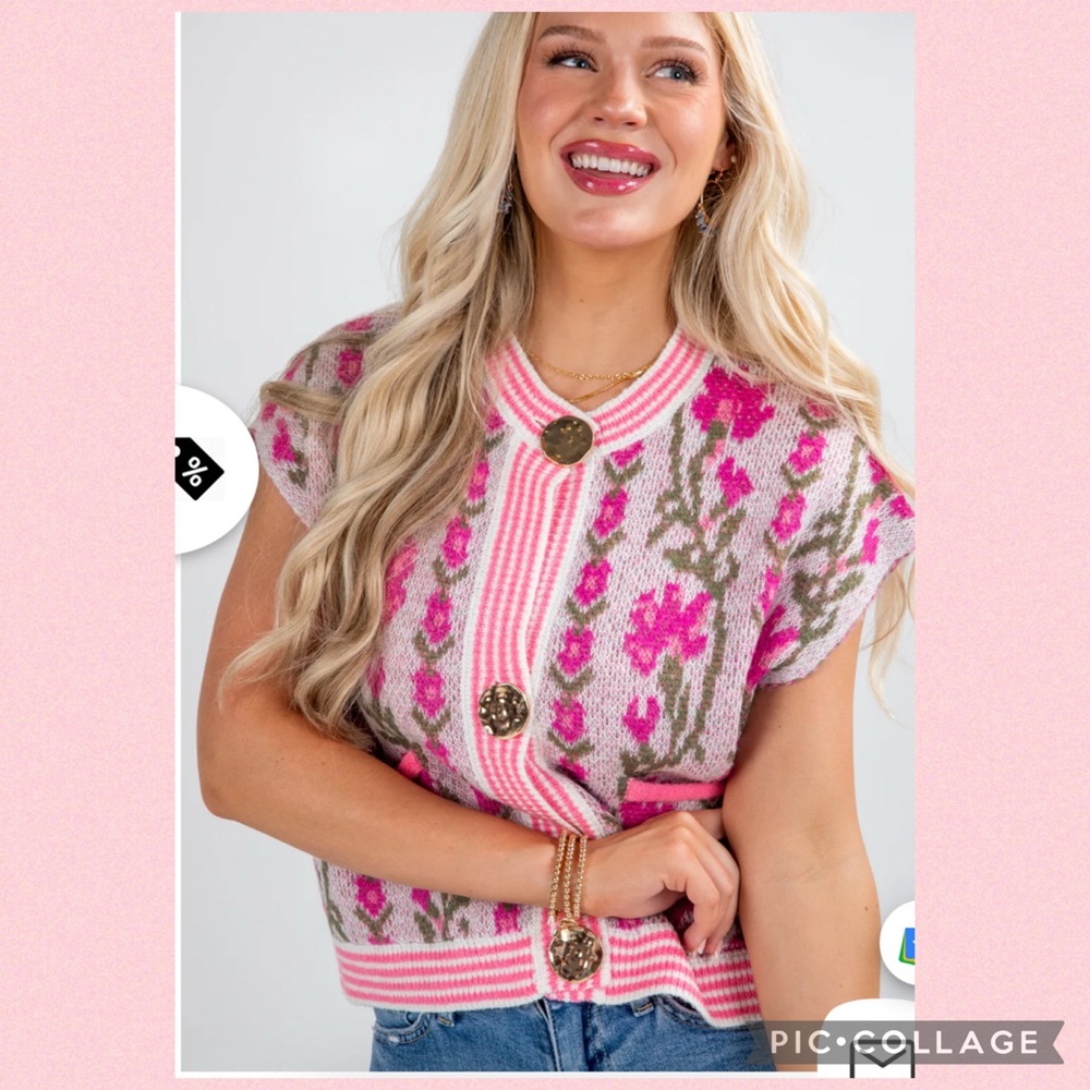 💖Floral & Stripe Knit Sweater💖 - Picture 15 of 15